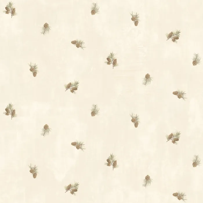 Welsh Cream Pinecone Toss Wallpaper Chesapeake BBC49465
