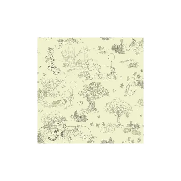 Walt Disney Kids Ii Pooh & Friends Toile Wallpaper