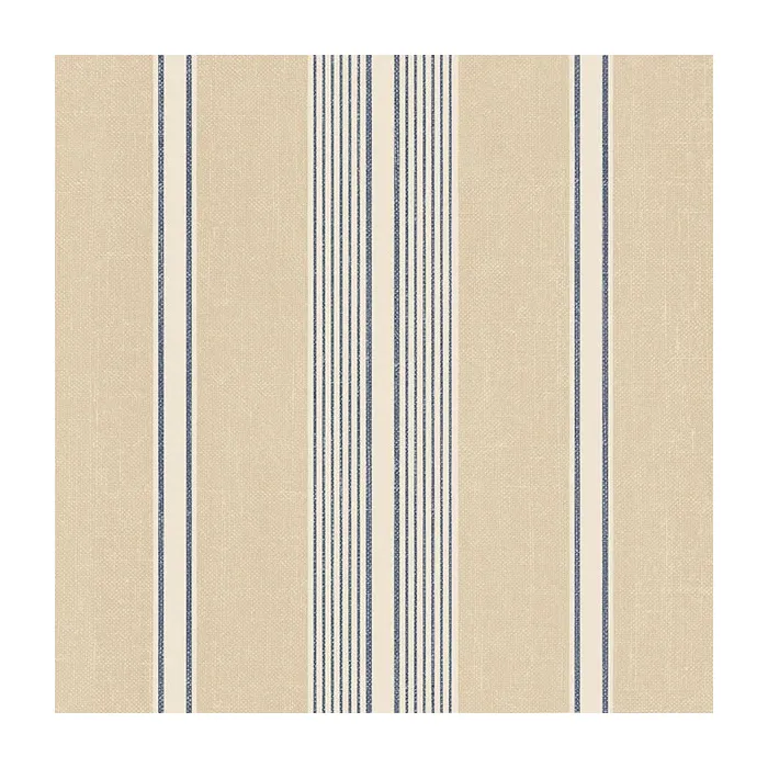 Cushion Stripe Wallpaper Navy Blue, Beige Norwall Wallcovering DS29706