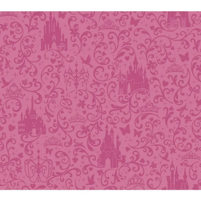 Walt Disney Kids Ii Small Scroll W/castles Wallpaper