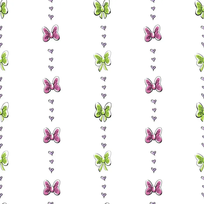 Walt Disney Kids Ii Bow Stripe Wallpaper