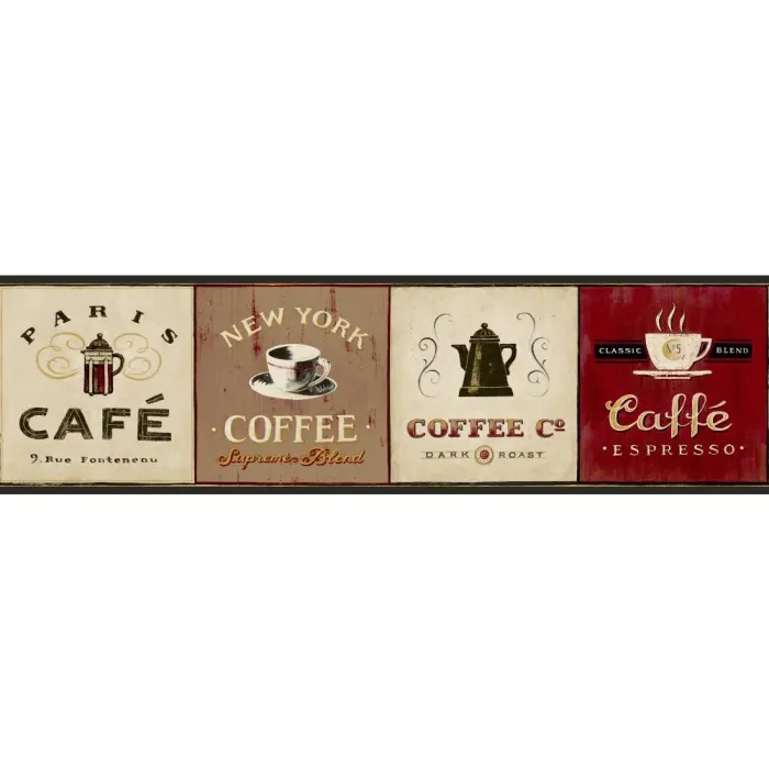 Supreme Blend Coffee Wallpaper Border- 