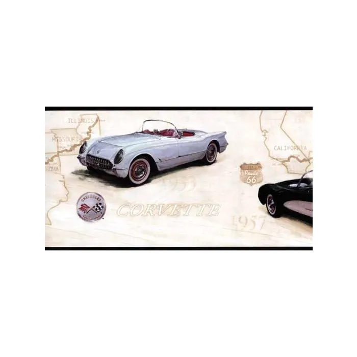 Chevy Corvette Wall Border