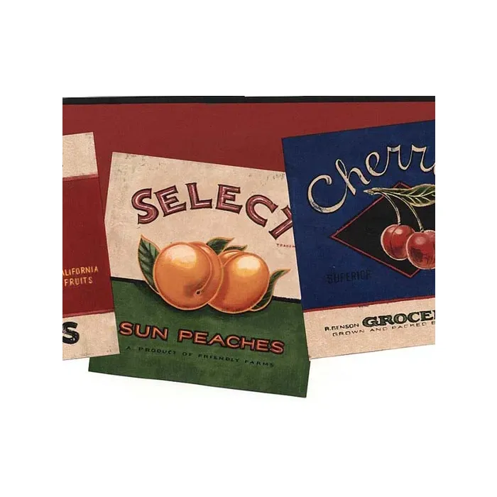 Die Cut Fruit Sign Wallpaper Border
