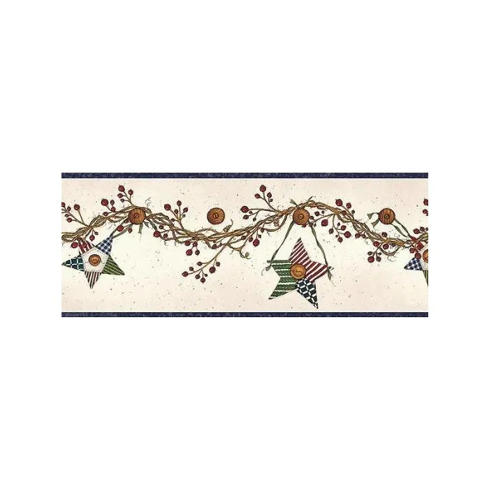 Quilted Star Garland Wallpaper Border