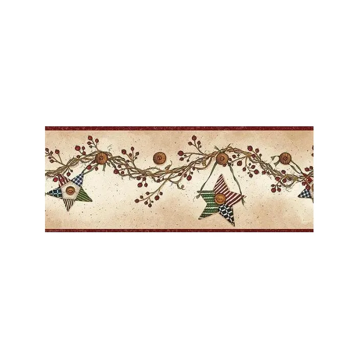 Quilted Stars Garland Wallpaper Border