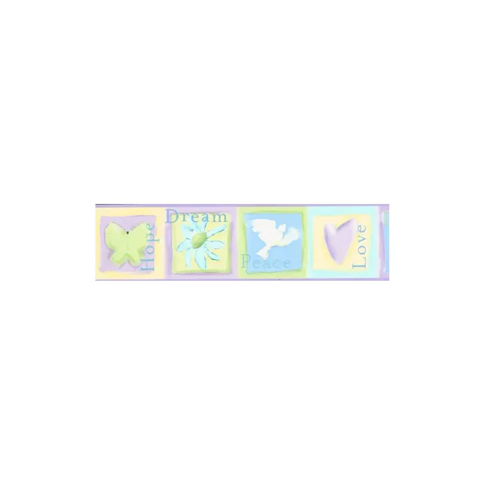 Purple Peace Love Dream Believe Hope Border