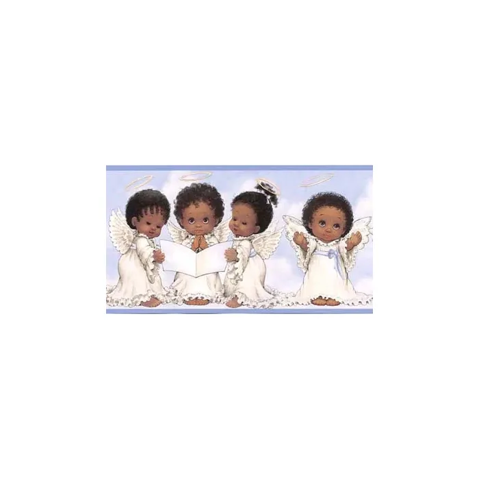 Blue Angel Babies Wallpaper Border