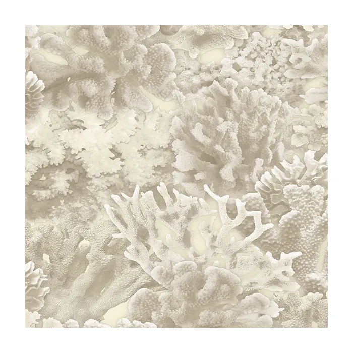 Coral Wallpaper Beige, Antique White, Cottage White Norwall Wallcovering FH37501