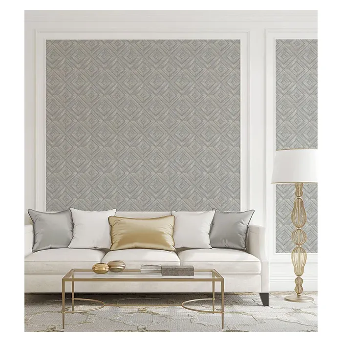Wood Tile Wallpaper Blue, Light Ash Blue Norwall Wallcovering FH37515
