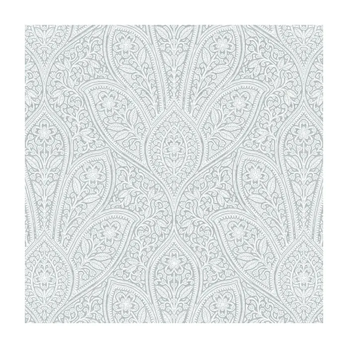 Distressed Paisley Wallpaper Blue, Light Cloud Blue Norwall Wallcovering FH37545