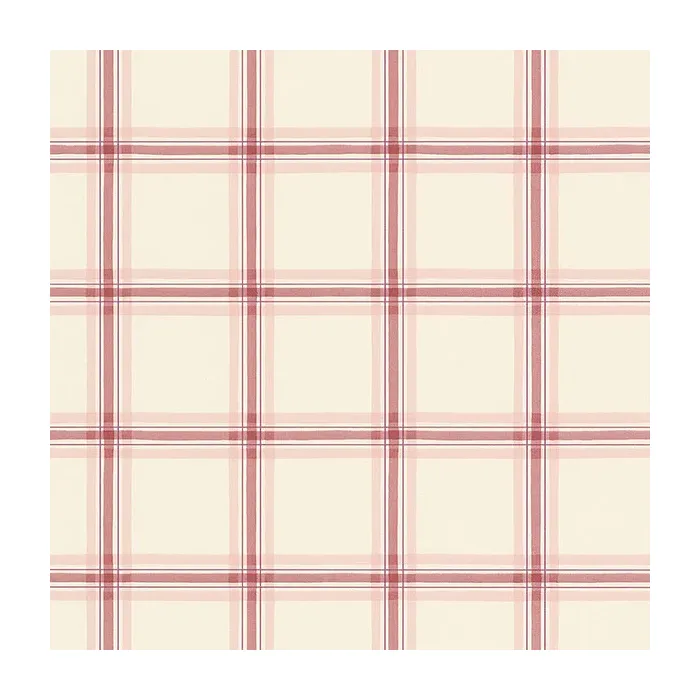 Plaid Wallpaper Red, Beige Norwall Wallcovering FK26910