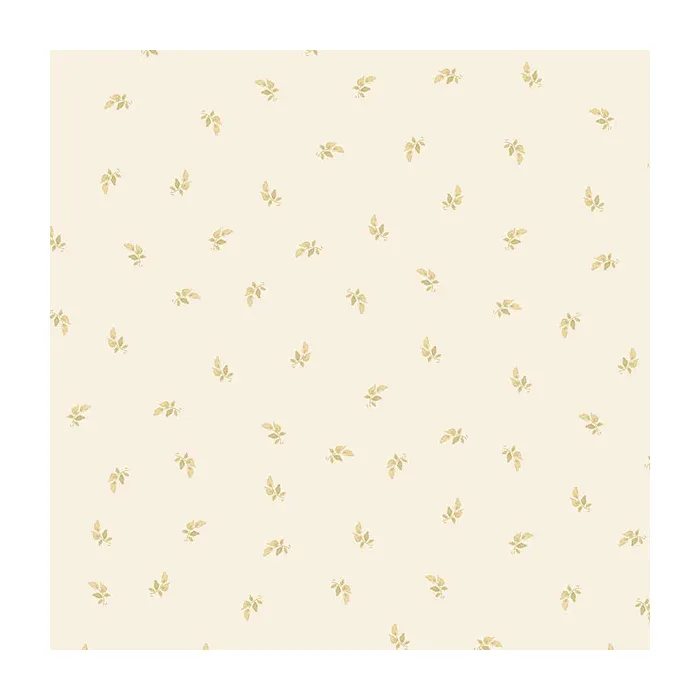 Lilac Small Leaf Wallpaper Ochre, Brown, Cream Norwall Wallcovering FK26940