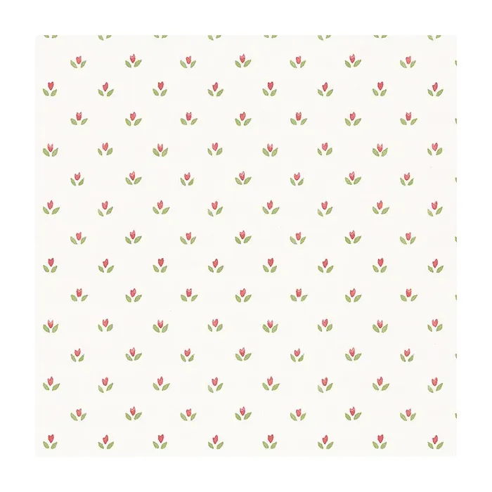 Mini Tulip Wallpaper Red, Green Norwall Wallcovering FK26948