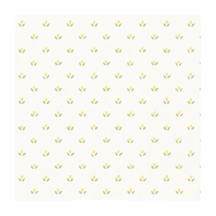 Mini Tulip Wallpaper Yellow, Green Norwall Wallcovering FK26950