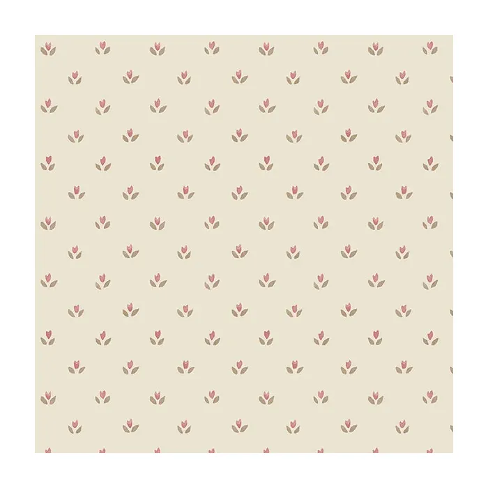 Mini Tulip Wallpaper Pink, Beige, Cream Norwall Wallcovering FK34405