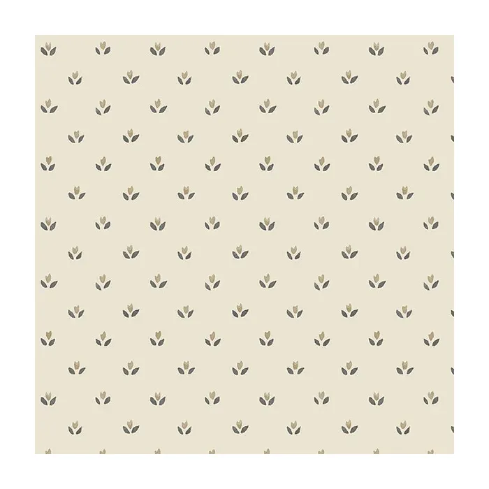 Mini Tulip Wallpaper Beige, Charcoal, Black Norwall Wallcovering FK34406