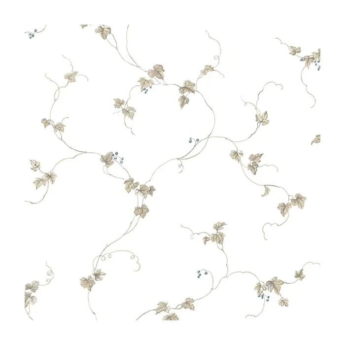 Small Berries Trail Wallpaper Blue, Taupe Norwall Wallcovering FK34436