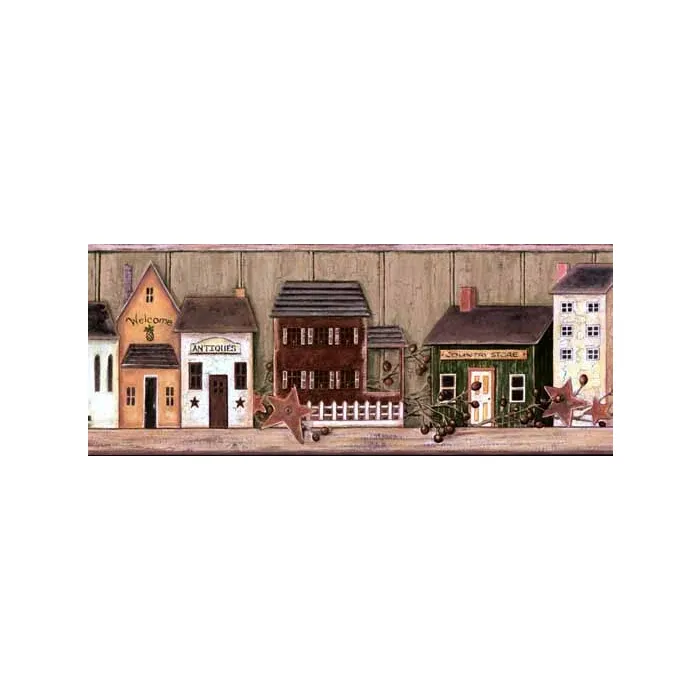 Collectible Country Houses Wall Paper Border