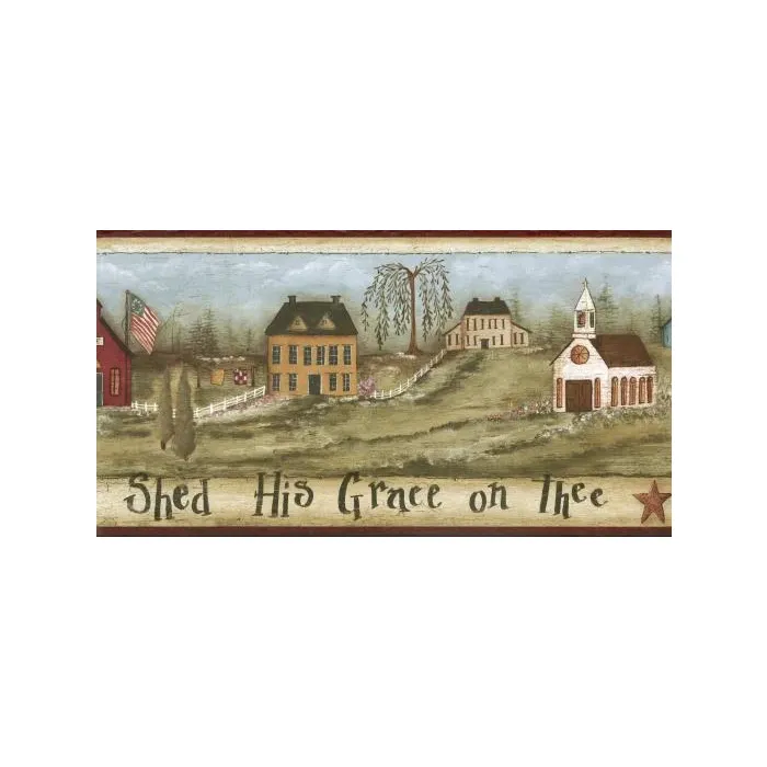 God Shed His Grace Wallpaper Border