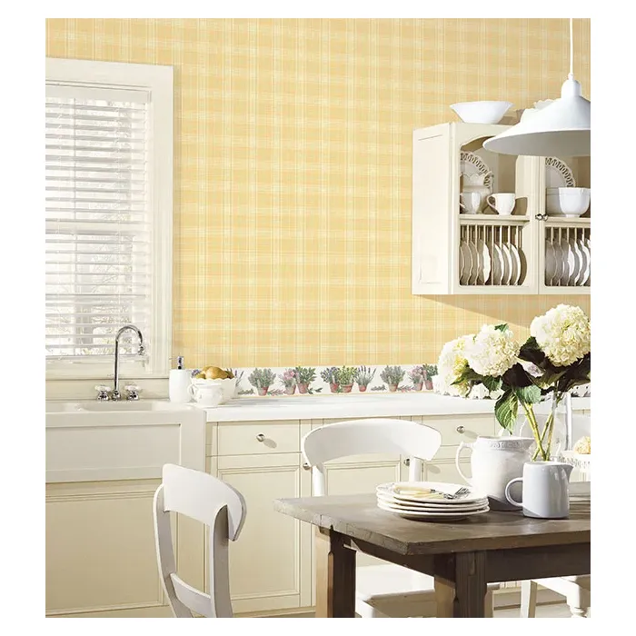 Kitchen Herb Wallpaper Border Yellow, Green, Pink Norwall Wallcovering FK78457