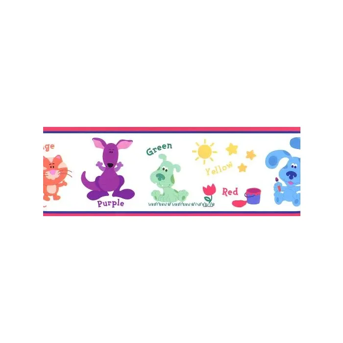 Pink Blues Clues Wallpaper Border