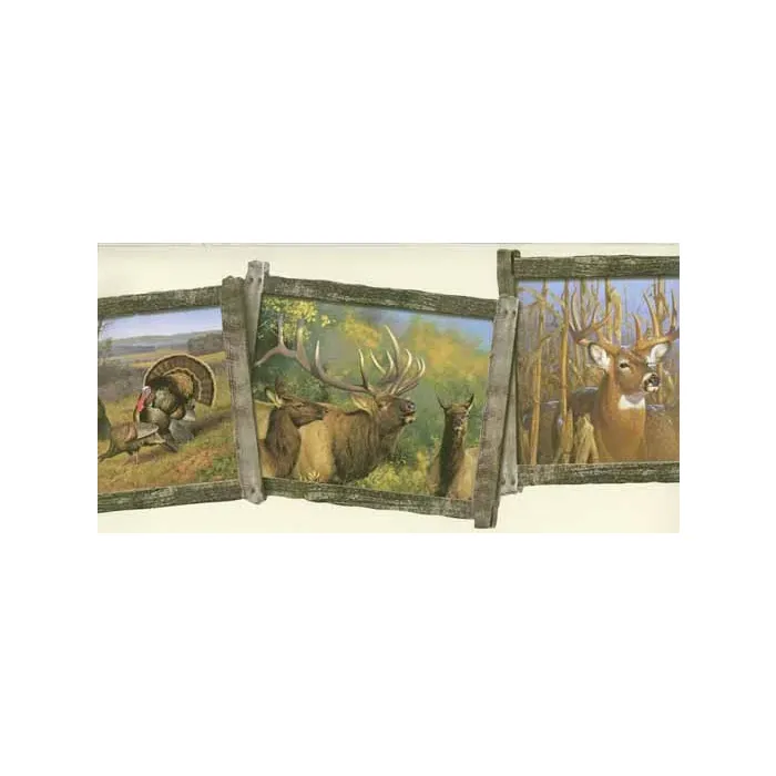 Framed Die Cut Wildlife Wallpaper Border