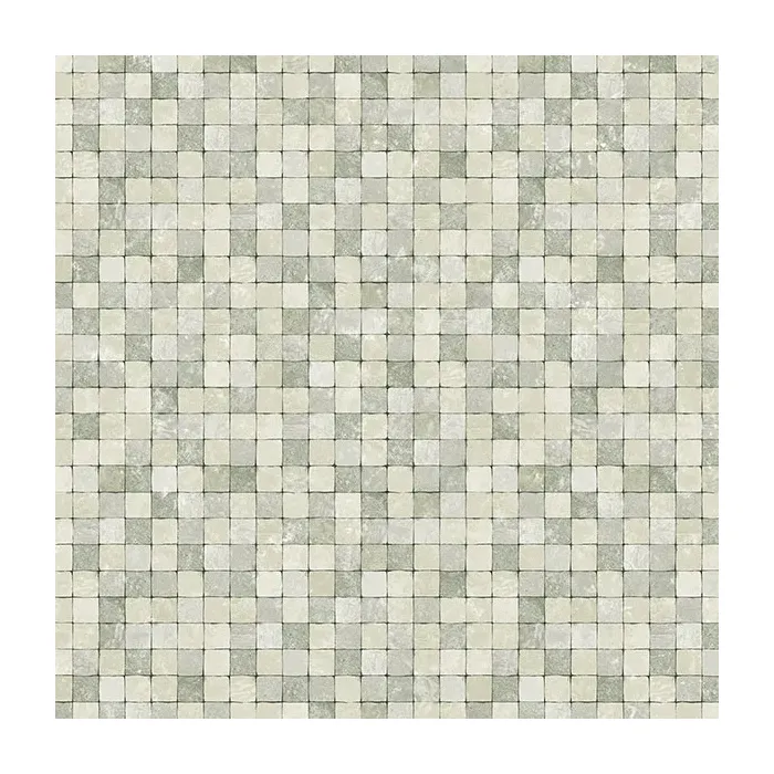 Shades of Blue/Green Faux 1/2" Tiles Greens, Blue/Greens Norwall Wallcovering G67416