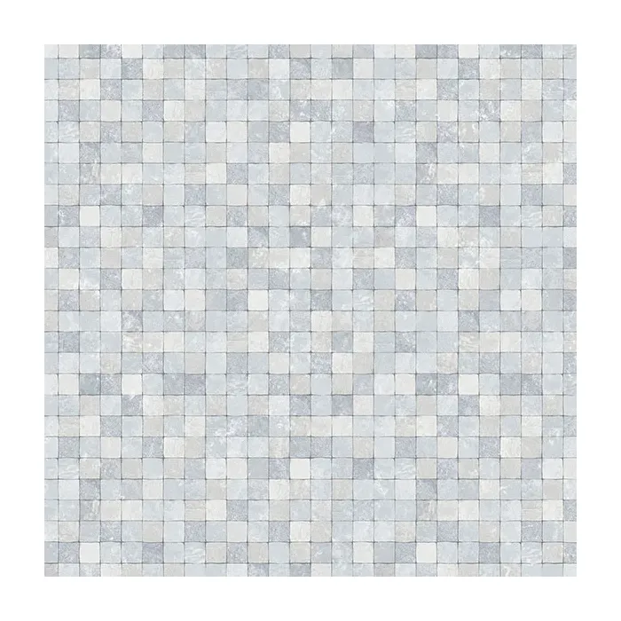 Shades of Grey/Blues Faux 1/2" Tiles Grey, Light Pale Blue, Grey/blue Norwall Wallcovering G67419