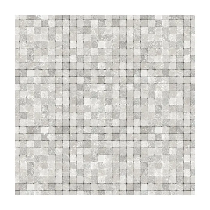 Shades of Grey/Silver Faux 1/2" Tile Grey, Medium Silver Norwall Wallcovering G67420