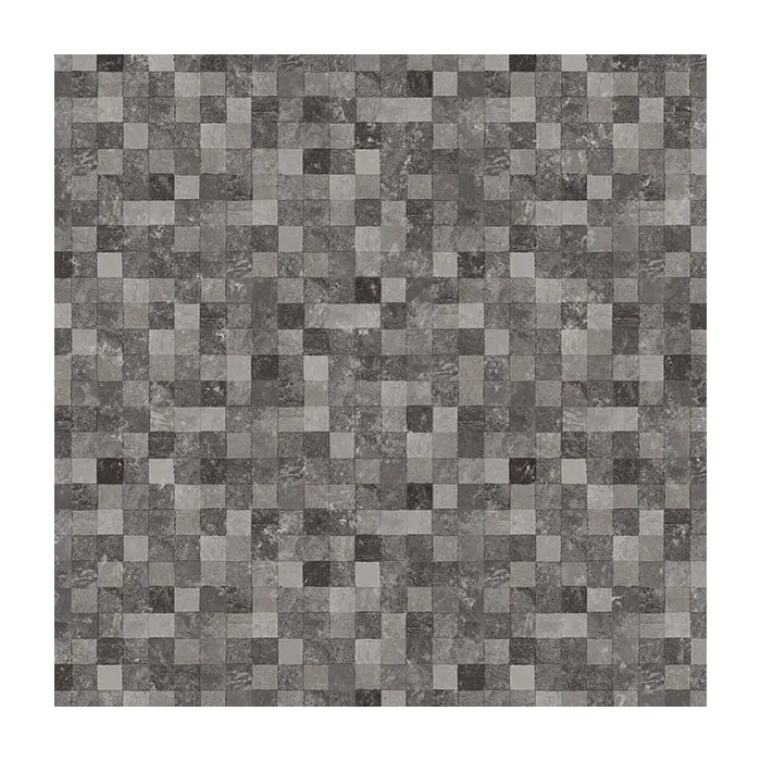 Dark Grey, Black, Silver Faux 1/2" Tile Dark Grey, Black, Silver Norwall Wallcovering G67422