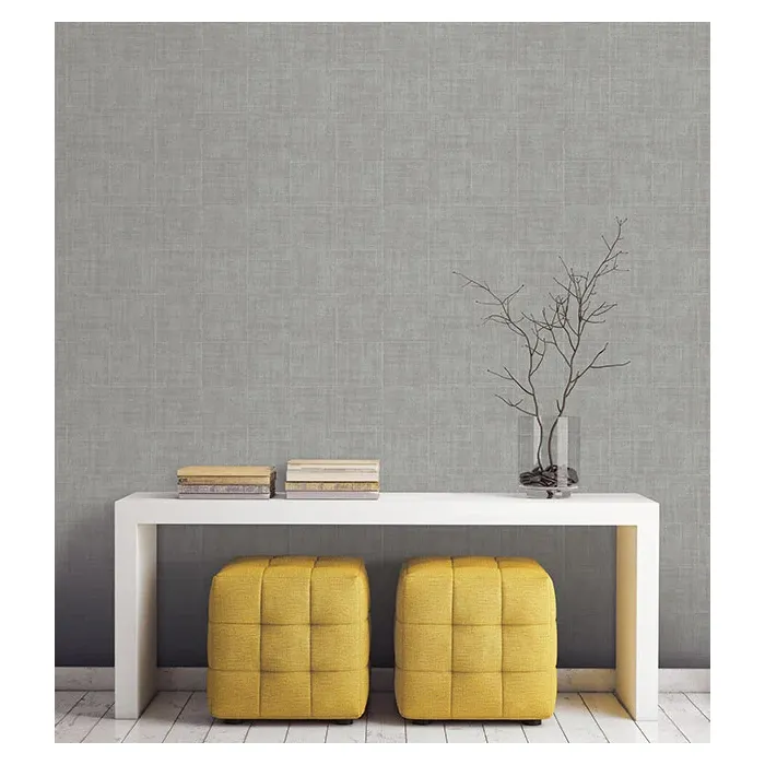 Medium Grey Linen Grid Wallpaper Medium Grey Norwall Wallcovering G67460