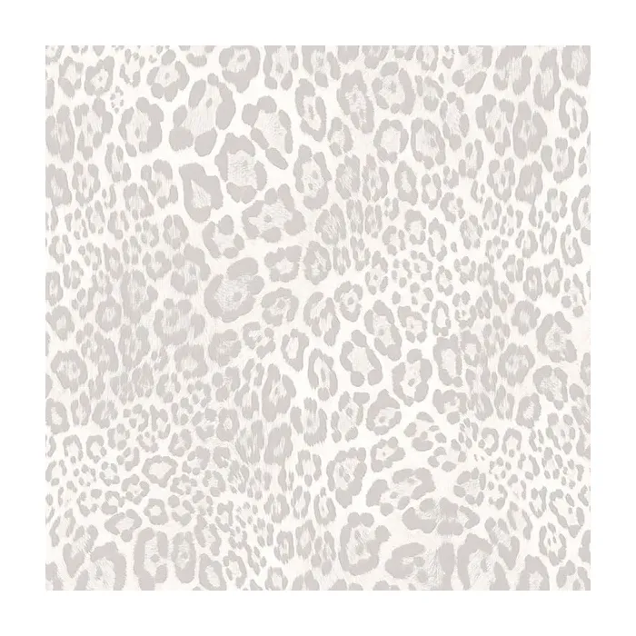 Grey, White Cheetah Print Wallpaper Grey, White Norwall Wallcovering G67463