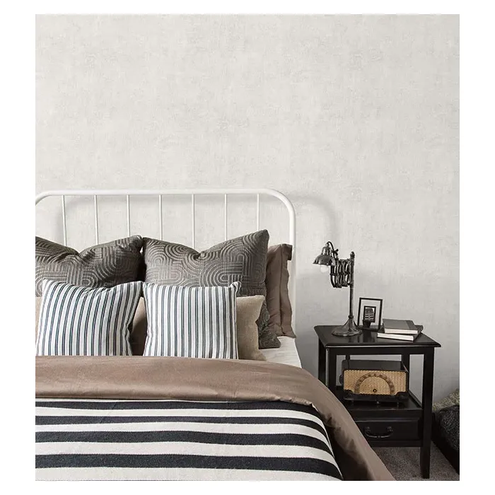 Grey, Pearl Stamped Concrete Wallpaper Grey, Pearl White Norwall Wallcovering G67488