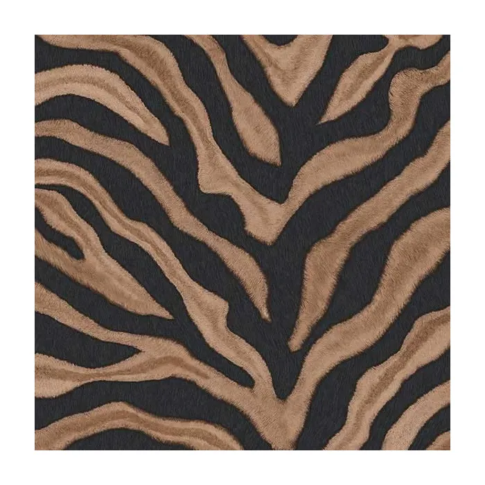Black, Bronze Zebra Print Wallpaper Black, Bronze Norwall Wallcovering G67490
