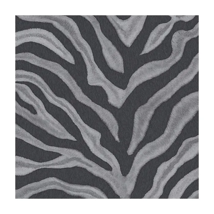 Black, Grey Zebra Print Wallpaper Black, Grey Norwall Wallcovering G67492
