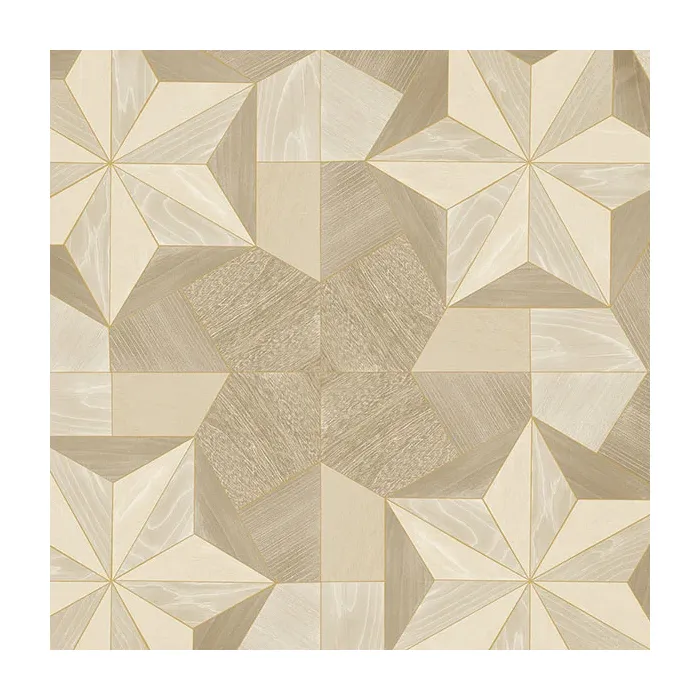 Inlay Wood Wallpaper Ochre, Gold, Metallic Gold Accents, Blond Norwall Wallcovering G67987