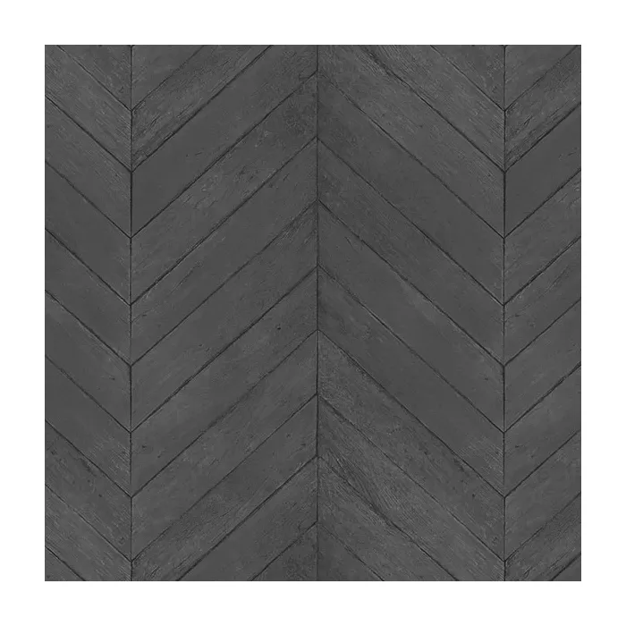 Chevron Wood Wallpaper Black, Charcoal, Pepper, Ink Norwall Wallcovering G67996