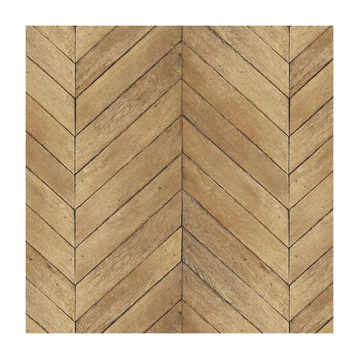 Chevron Wood Wallpaper Warm Brown, Ginger, Spiced Mustard Norwall Wallcovering G67998