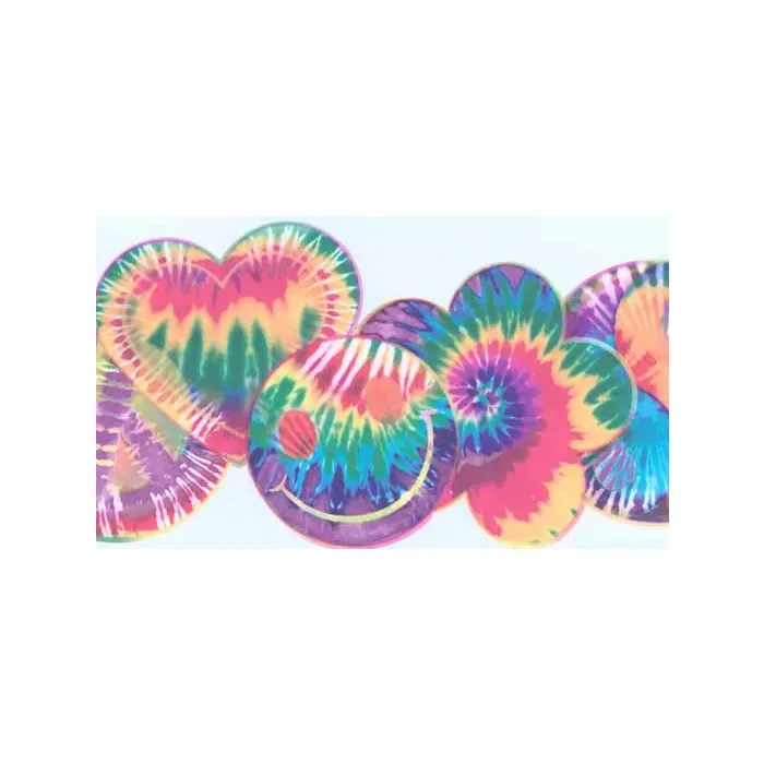 Die Cut Bright Tie-Dye Wallpaper Border