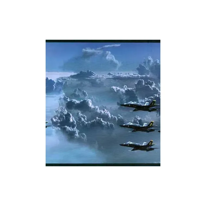 Fighter Jets Blue Wallpaper Border
