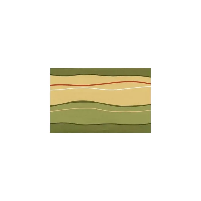 Army Green Wavy Wallpaper Border GU79228