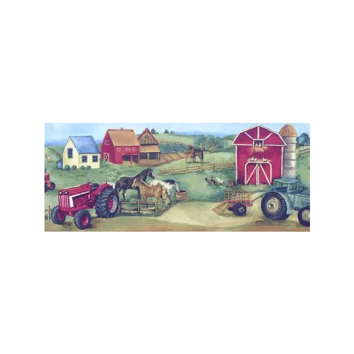 Farm & Tractor Wallpaper Border - Norwall