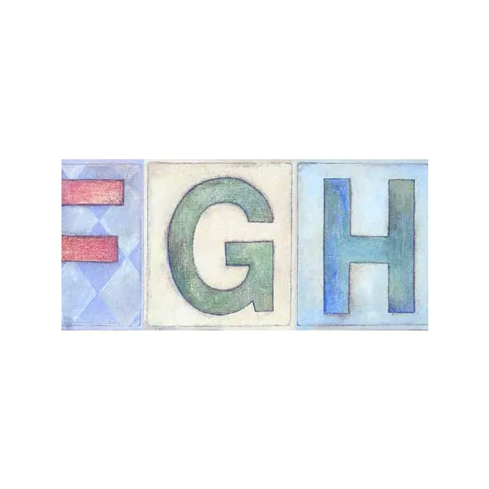 Blocked Alphabet Wallpaper Border
