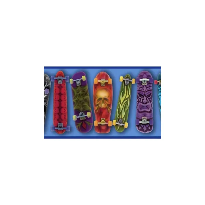 Blue Skateboard Wallpaper Border GU92051B