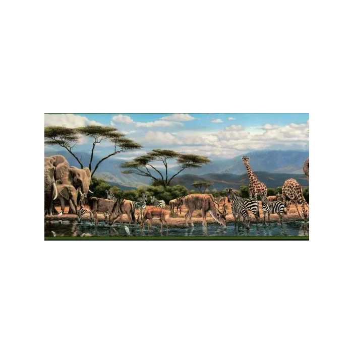 Green Gathering Place Wallpaper Border