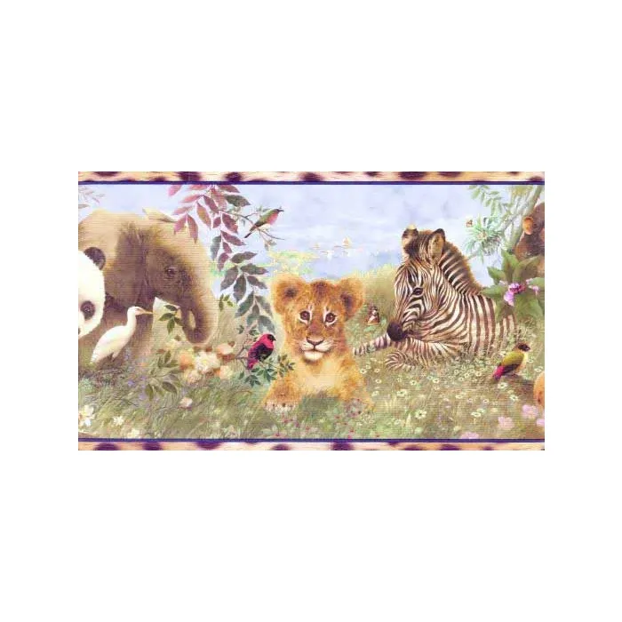 Baby Jungle Animal Wallpaper Border GU92271B