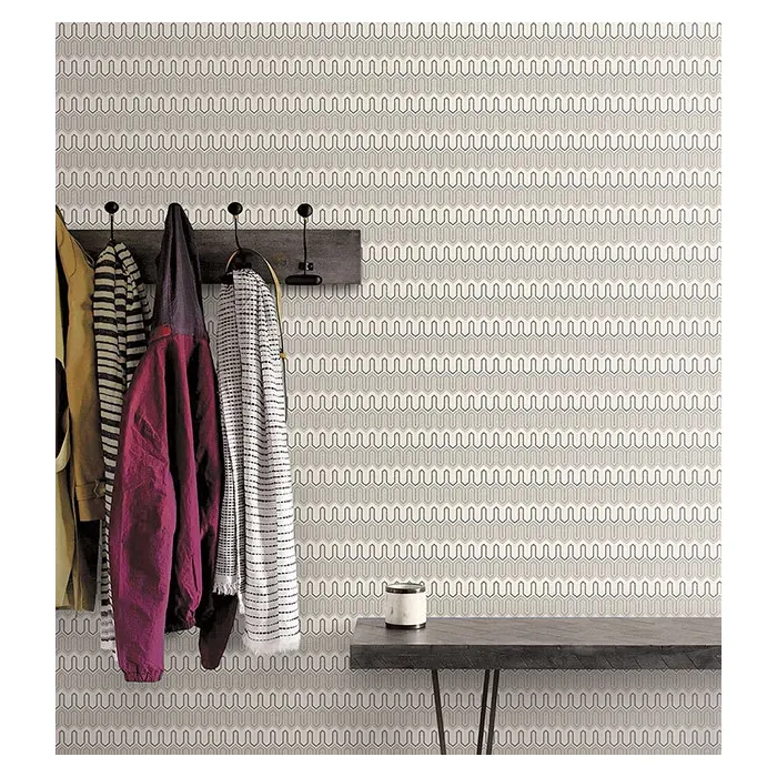 Zig Zag Wallpaper Black, Pepper, Grey Norwall Wallcovering GX37609