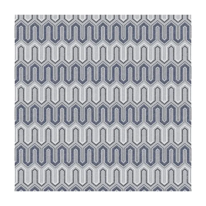 Zig Zag Wallpaper Navy, Grey, Midnight Blue Norwall Wallcovering GX37611