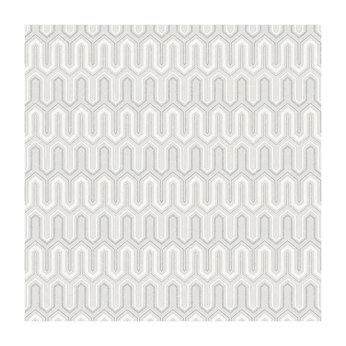 Zig Zag Wallpaper Light Grey, Beige, Dove Norwall Wallcovering GX37616